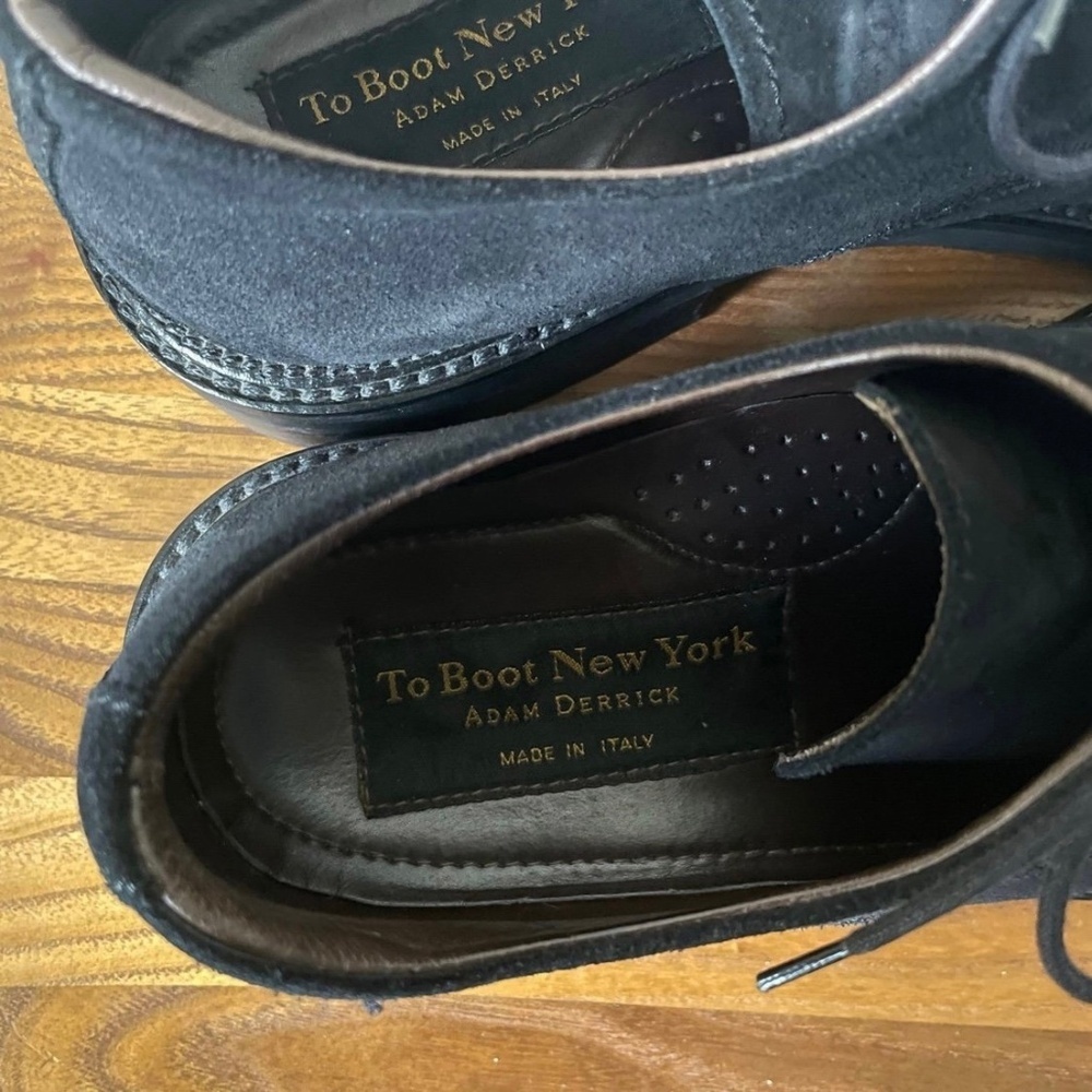 To Boot New York Adam Derrick FELIX DERBY Black Suede Oxford - Picture 7 of 10